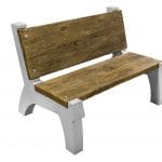 Wood Plank Bench Top Mold with Bench Leg with Backrest Mold Set